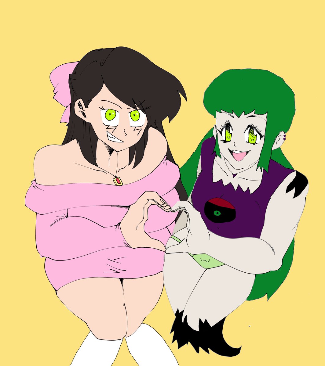 JadeSpecter's tweet image. Happy #AprilTurnover, here's my use of @ONATaRTh 's template with Jade and Kay Swapping Bodies!