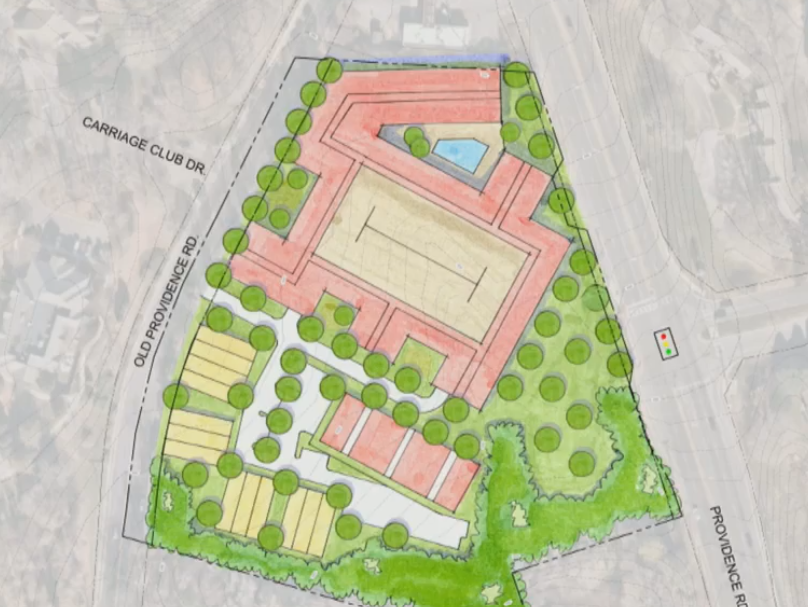 Next up: #CLTCC is hearing 1 of 3 rezoning petitions on the Providence Road corridor. The first would replace the Gladedale affordable housing complex with an upgraded development. The developer says the same amount of affordable housing will be included at a min (49 units) and