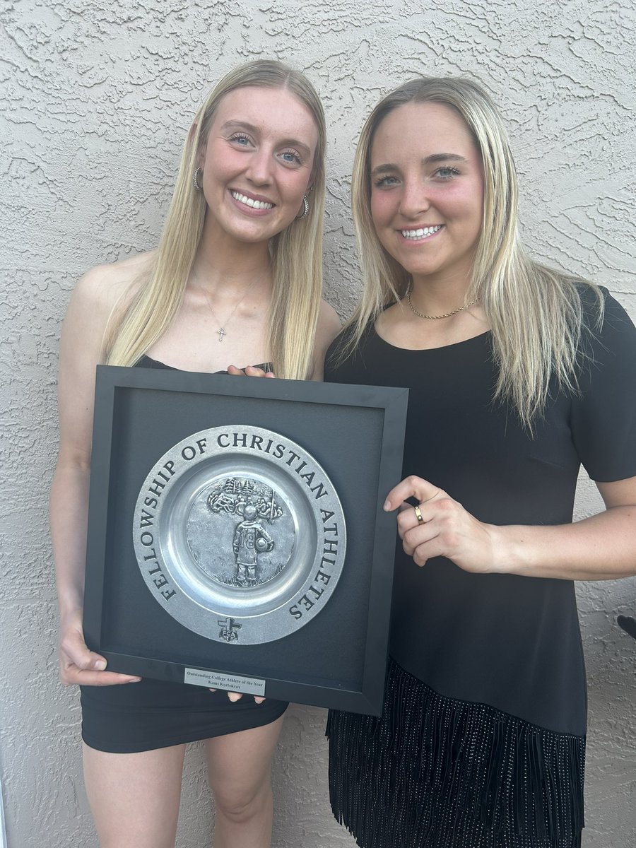 A HUGE CONGRATS to @KamiKortokrax and @reaganmilliken Both have been named 'Outstanding College Athletes Of The Year!' Always be proud to put your faith out there for all to see! @OhioStateSB @NCAASoftball