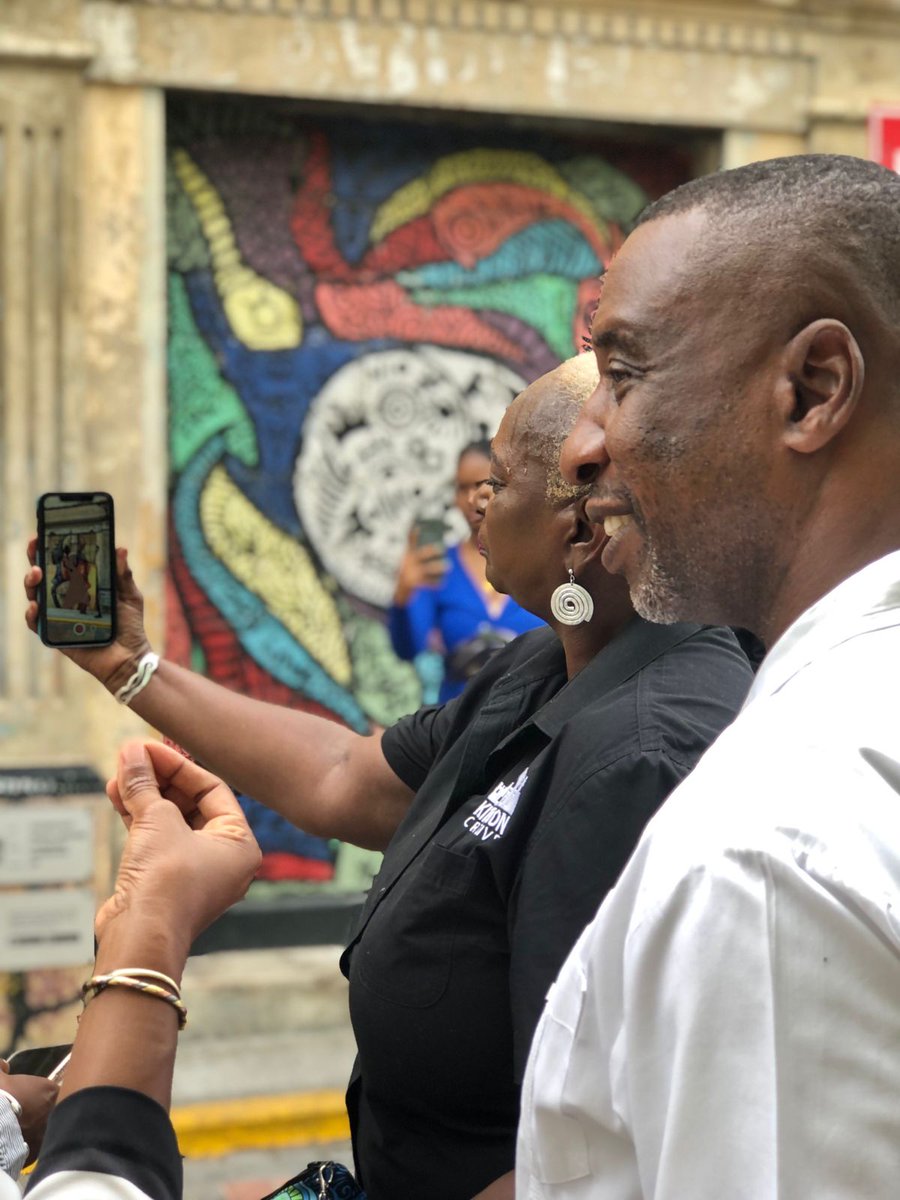 dempsterchung's tweet photo. Happy World Art Day! Celebrated with artists from Paint the City as rhey entered their art into the digital archive of the National Library of Jamaica. Great to have the support of Mayor Swaby, @ksamcorp @TEFJamaica @sw_jamaica today
#ArtDistrict
#DowntownKingston
#OneDowntown https://t.co/D3ArWHmG66