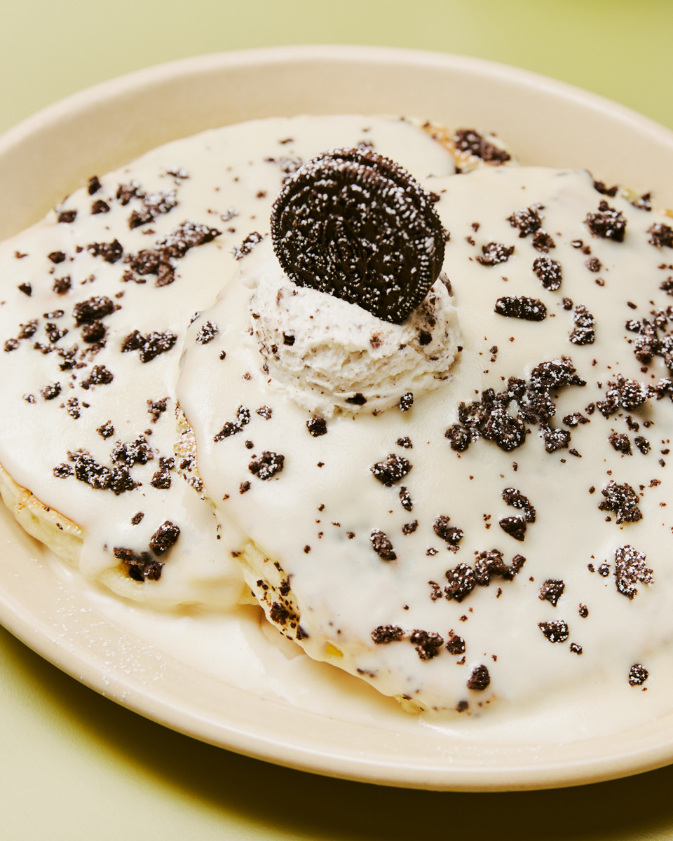 We dream in pancakes. April's Pancakes of the Week - Creme Brûlée (4/4-4/12), Mocha Chip (4/11-4/17), Strawberry Coconut (4/18-4/24), Cookies & Cream (4/25-5/1). $.25 of each Pancake of the Week is donated back to our non-profit partners. bit.ly/4aXmtWy