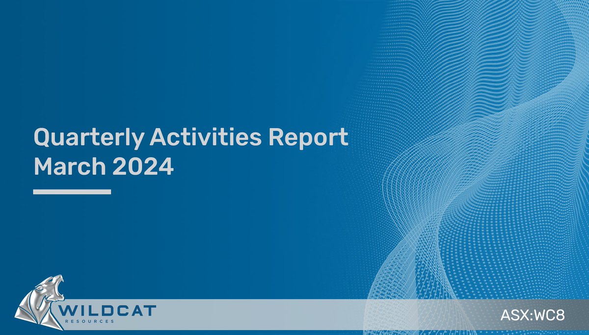 We're pleased to present our Activities Report for the period to 31 March 2024.

Read the full Report here: investi.com.au/api/announceme…

#WC8 #ASXNews #ASX #lithium #miningnews