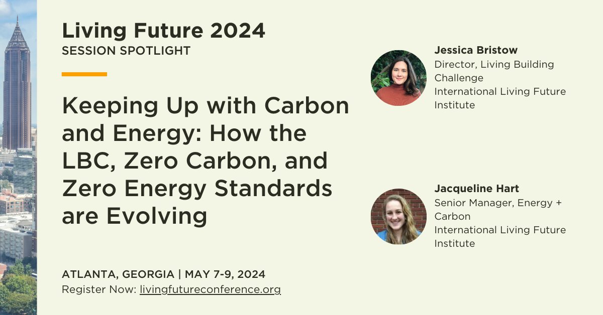 Living_Future's tweet photo. Register for LF24 today to hear experts with #ILFI discuss "Keeping Up with Carbon and Energy: How the #LBC, #ZeroCarbon, and #ZeroEnergy Standards are Evolving" on Thursday 5/9 at 10:15 AM. https://t.co/TW4KgFIB66
#LivingFuture #LivingBuildingChallenge https://t.co/xH1wE5utsK
