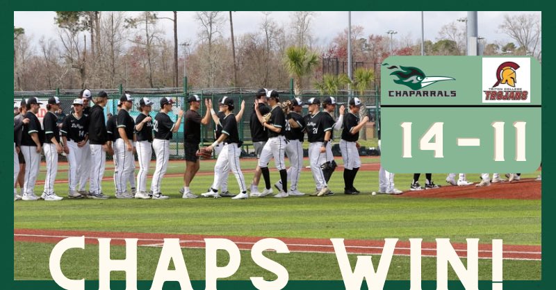 DuPageBaseball's tweet photo. Chaps get a win on the road! 

Chapulis with a gritty start on the mound! Exactly what we needed!

Munson &amp; Tuman did their job setting up Willard for a 6 out save! 

Pauley 2-5 2B 4RBI
Wade 2-4 2RBI 
Aukland 3-6 2B 2RBI 
Spotofora 4-5 2B RBI 
Fulscher 3-6 2 2B 2RBI https://t.co/fj8Q4VI2Ln