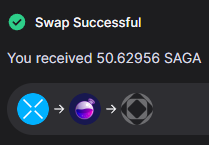 Glad to Join in this Amazing Camaign in @Sagaxyz__ I am happy as an Ambassador in @XPLA_Official 🩵and @MARBLEXofficial 💜 see my best Blockchains GameFi joined in $SAGA 👇 We start our staking today with 100usd $MBX and 100usd $XPLA converted via IBC swap in 50.6 $SAGA for