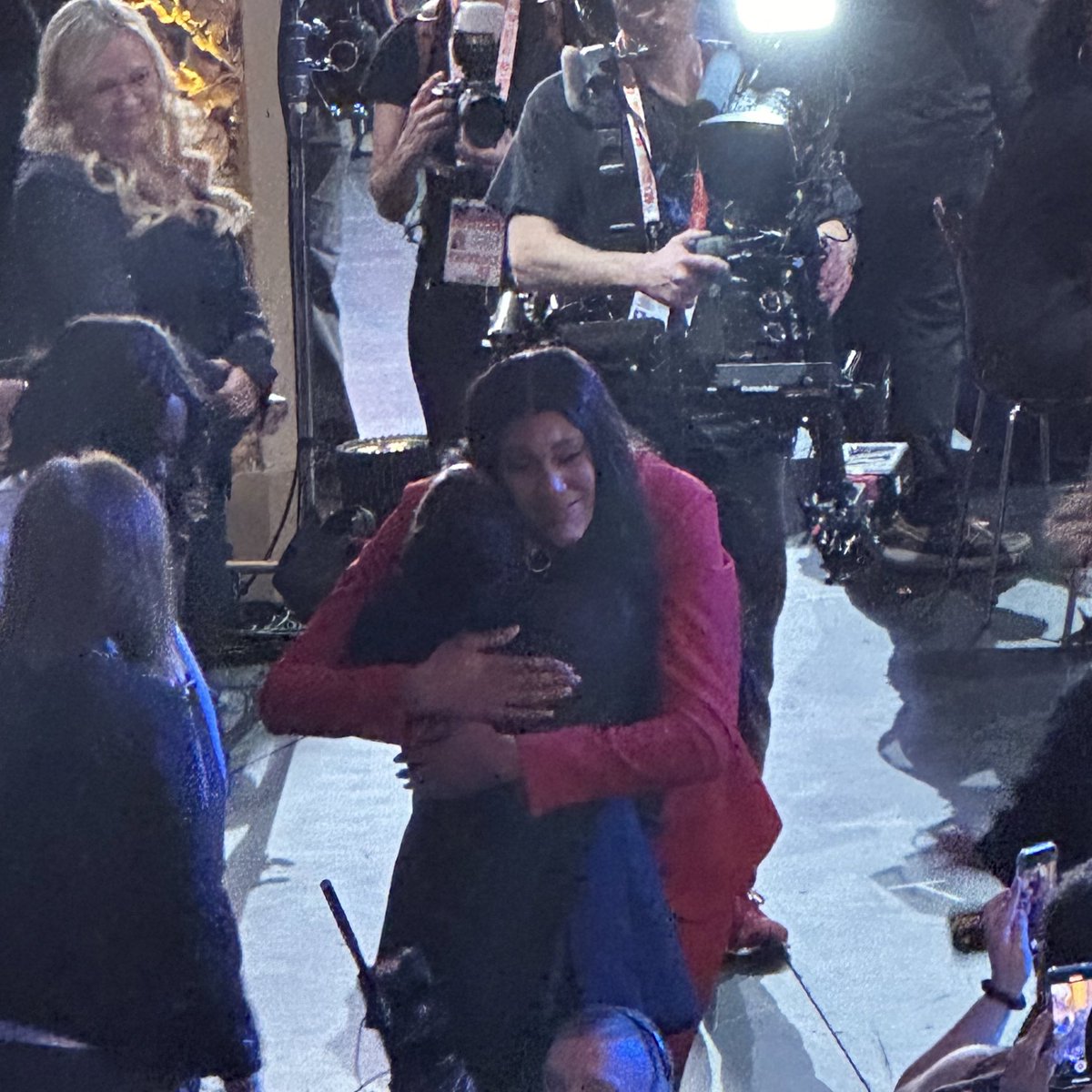 Kamilla Cardoso embracing Dawn Staley after being selected. #WNBADraft