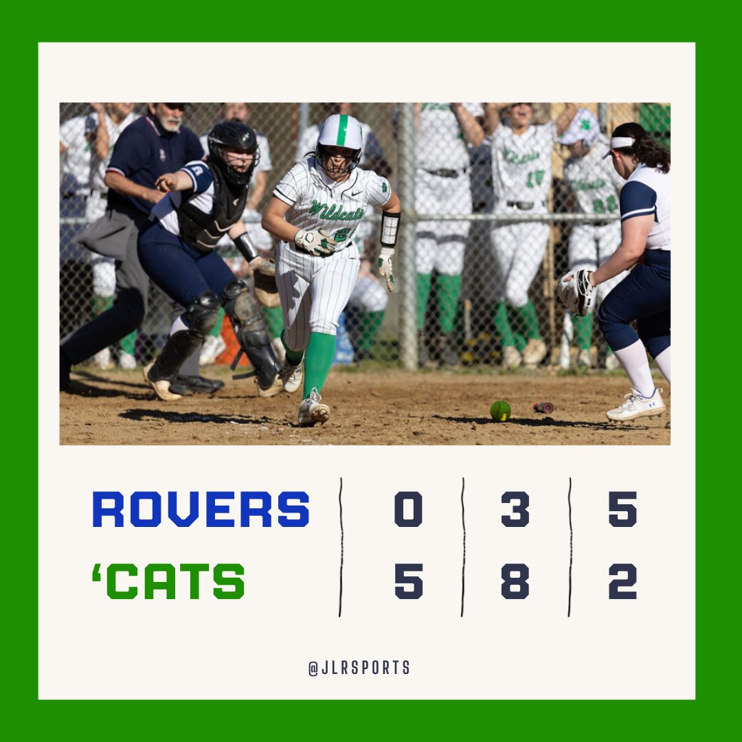 Quite a game at Lions Park.

It was scoreless through two and 2-0 through five before the Wildcats pulled away late, helped by a 2-RBI rip up the middle from Katie Gardner.

Gardner also tossed a three-hit shutout on the mound.

Much more to come!

📷 Nicholas McLaughlin