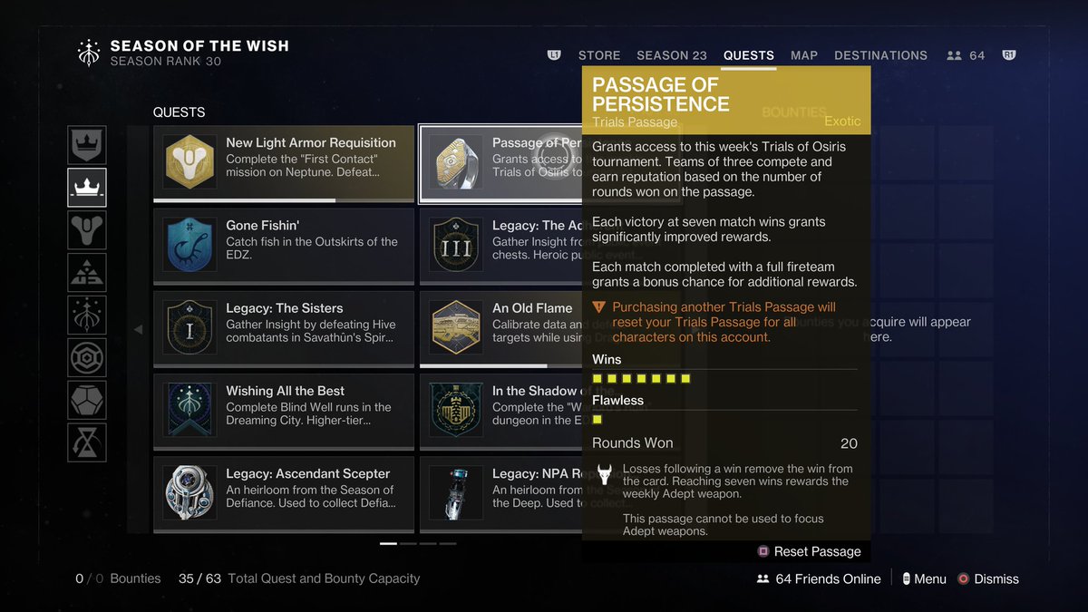 Zych0sis's tweet photo. @Bungie @BungieHelp the passage says I went flawless, but I don't have access to the lighthouse. Is this intentional or? https://t.co/9nNhq3FHGg