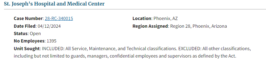 NEW: 1,400 healthcare workers in Phoenix are forming a union and seeking to join @SEIU @seiu_uhw.