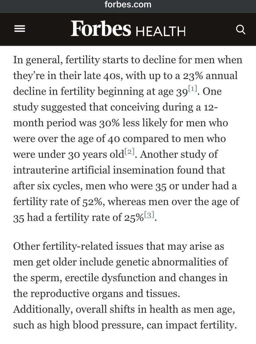 @Jeremia38042373 @Belleofthebog @kirtipatelmd Yep. Fertility &Motility decrease, sperm are at risk of being stunted & genetically abnormal