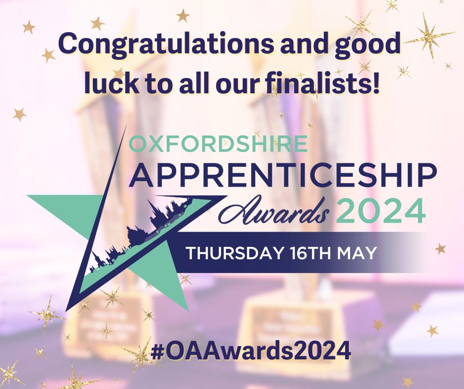 🏆 What an amazing and well deserving list of finalists! We wish them all the very best of luck at the #Oxfordshire #Apprenticeship Awards 2024 on 16th May! #OAAwards2024 #OAHour oxlepskills.co.uk/oaawards
