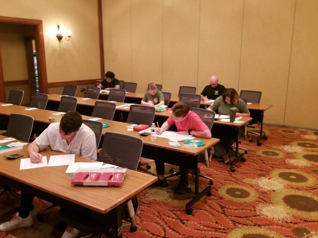 The Central States Conference MAC written test has commenced. The hands-on mock up starts Tuesday morning. Good luck to all the competitors.