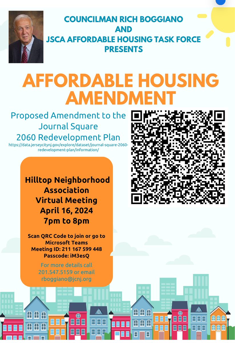 We’re working to bring more affordable housing to Journal Square. Join tomorrow to learn more!