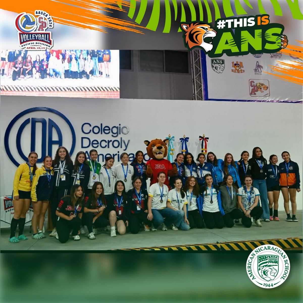🌟 Our team roared with pride at the AASCA Volleyball Tournament in Guatemala last week! 🐯 Our athletes displayed their #TIGER stripes on each of their matches. E. Lee shined as the MVP 🏅 and her team mates, D. Argüello and A. López were recognized as All Star Team Members 🌟