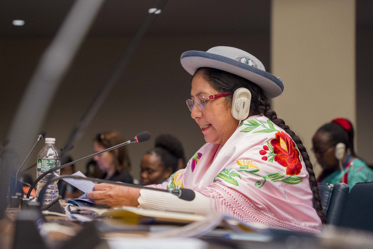 CelindaBolivia's tweet photo. Hoy iniciamos nuestra participación en el 23º Periodo de Sesiones del Foro Permanente para las Cuestiones Indígenas de la ONU, un espacio donde reflexionaremos desde nuestros conocimientos, vivencias y formas de vida.

#DiplomaciaDeLosPueblos
#PorLaVida
#WeAreIndigenous https://t.co/WxCF7MTYOM