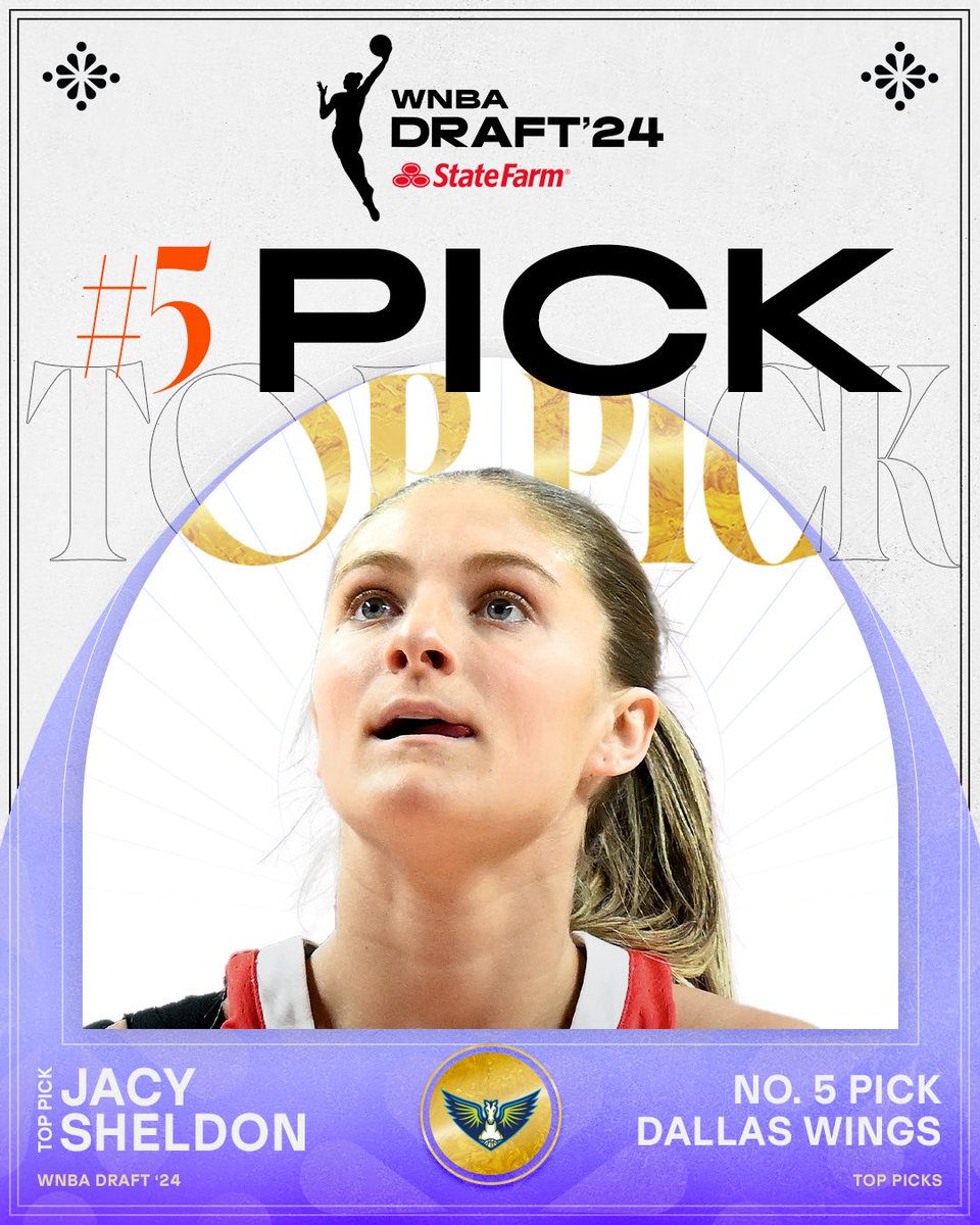 With the 5th pick in the 2024 #WNBADraft presented by @StateFarm, the @DallasWings select @JacySheldon of @OhioStateWBB