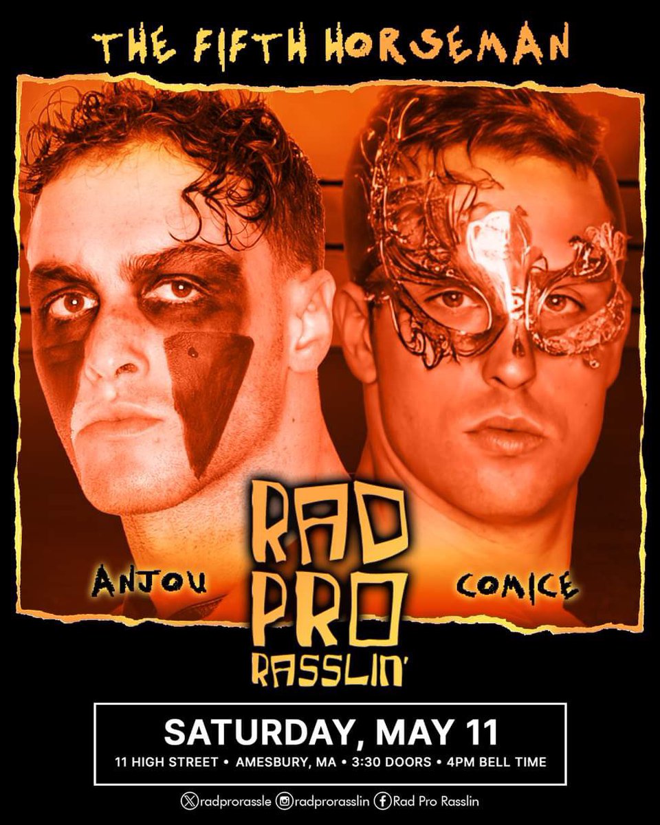 TIME TRAVEL BACK TO 1995! Rad Pro Rasslin presents: The Fifth Horseman May 11th Amesbury Ma Tickets on sale now RadProRasslin.com #raw #fyp #wwe #indywrestling @indiewrestling