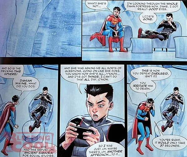 MaleLoveBR's tweet photo. Trinity is messing with the time stream and creating several different Super Sons realities in Wonder Woman #8 (preview/spoiler).
#Superman #JonKent #Superape #RoboJon #Robin #DamianWayne https://t.co/Qpxb6fWvM5