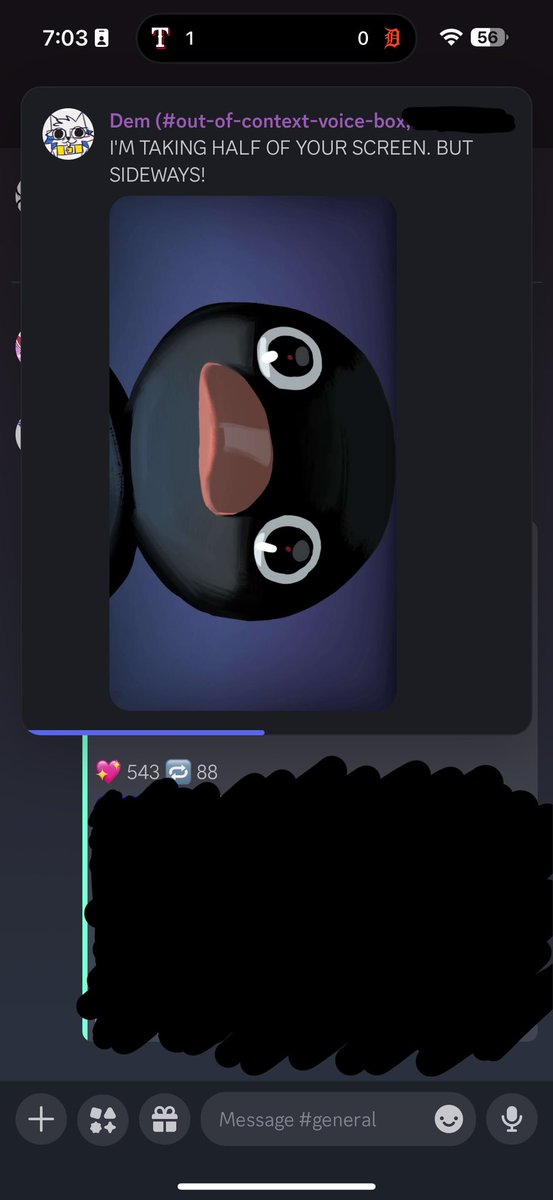 This is extremely unhinged behavior @discord Why does it take up half my screen now. WHY-