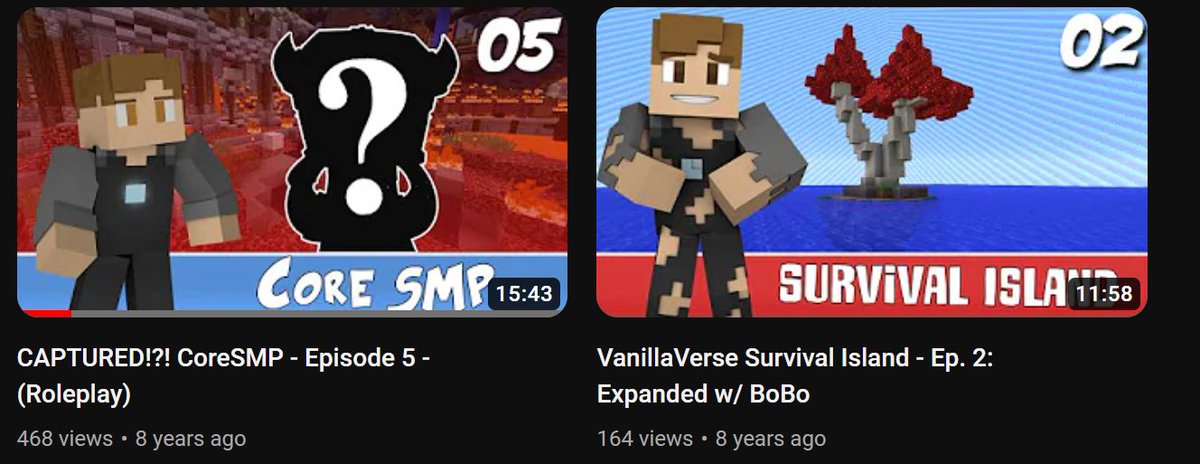 JohnBoWilson's tweet photo. My last upload was March 22, 2016. 8 years since I retired from being a Minecraft Youtuber. https://t.co/9Awg2WyBa4