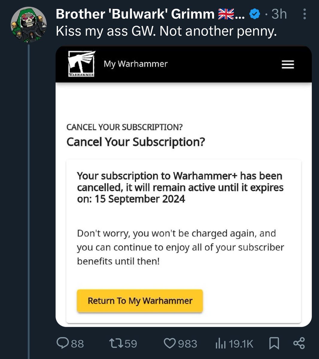 Gamers are canceling their Warhammer+ subscriptions because they are fed up with Games Workshop.