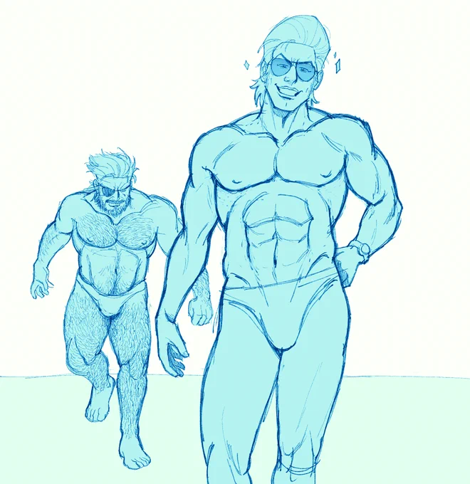At the beach - Where the hoes at?  Cocky want boing boing! 