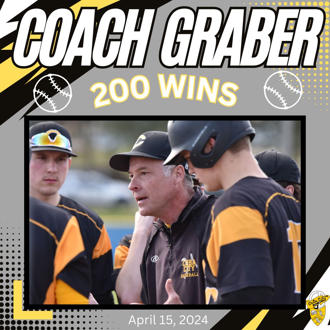CCHS Head Baseball Coach Steve Graber achieved his 200th win as the Cubans triumphed over Wisconsin Heights with a score of 10-3. Congratulations on this milestone victory! Congrats, Coach Graber! #GoCubans