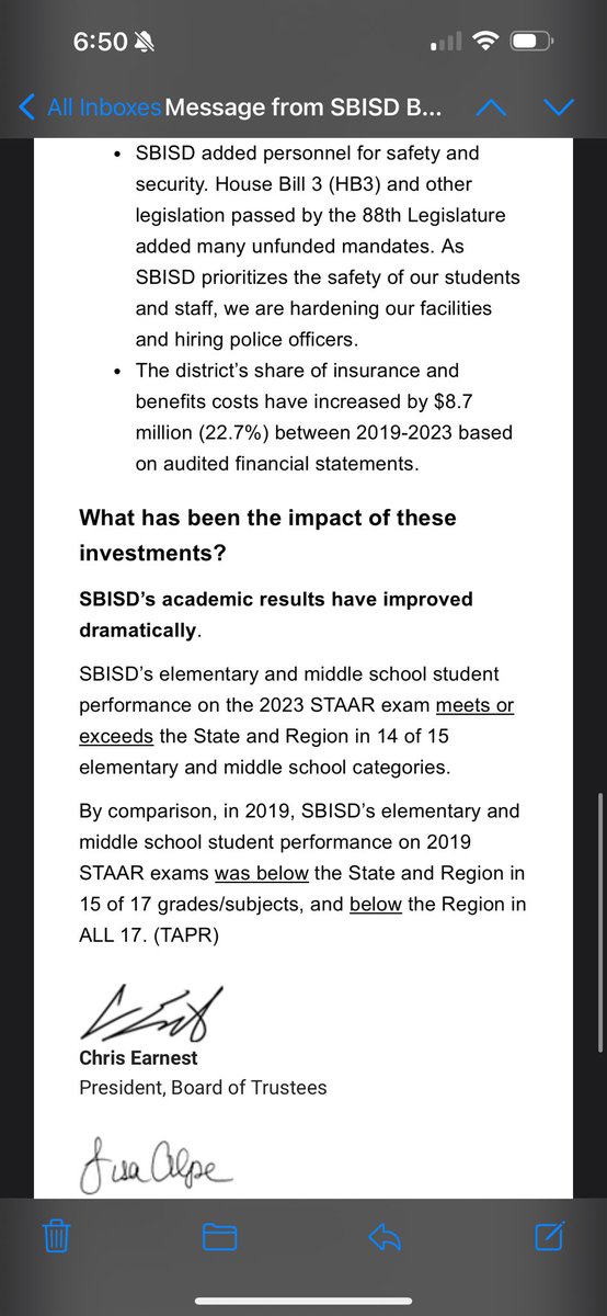 If our budgets were being managed properly, we wouldn’t be firing specialists, librarians, or closing The Bendwood School, or trying to remove the block schedule for Stratford. Don’t be distracted by the ‘leaders’ who run SBISD. I will protect everyone from the janitors to the