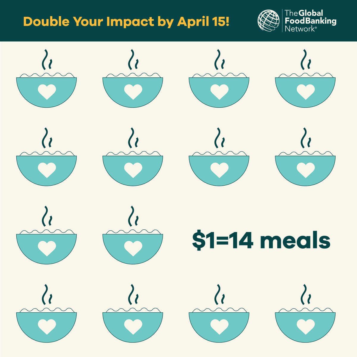 Don't forget! Just a few more hours to double your impact for locally led food banks in more than 50 countries. Donate TODAY and your gift will be 100% matched! 💛 Donate now: bit.ly/3IY8fZu