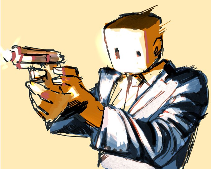「handgun white shirt」 illustration images(Latest)