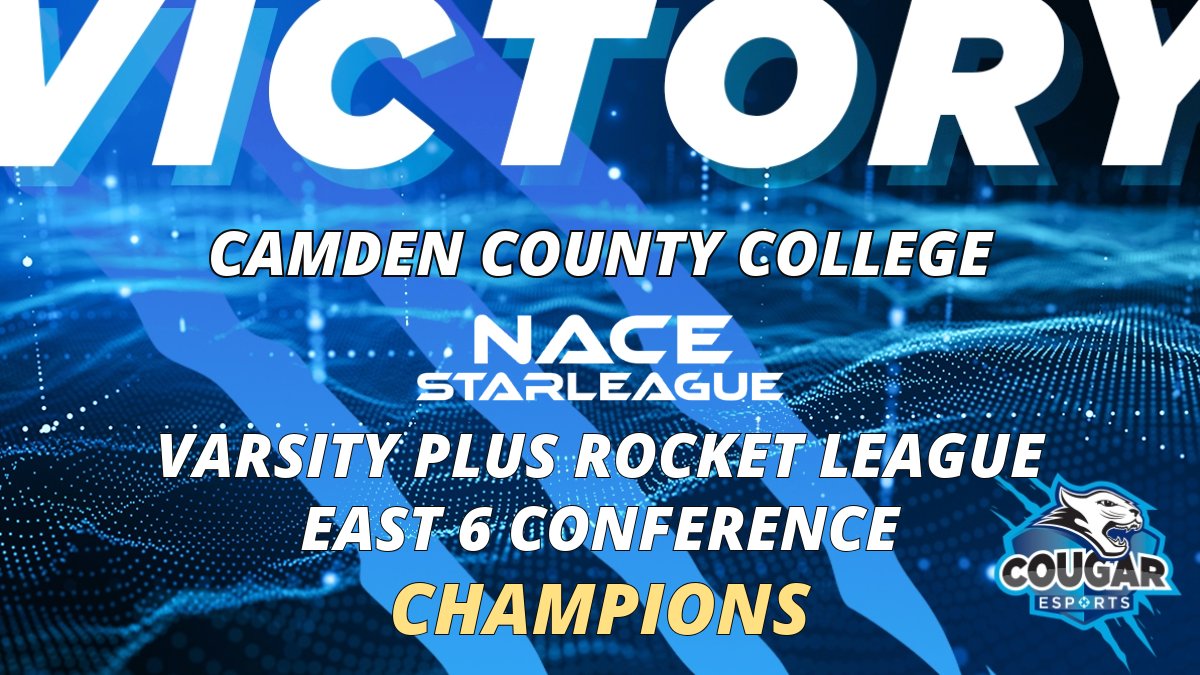 CamdenccEsports's tweet photo. Congratulations to Cougar Esports Rocket League team for winning the @nacestarleague Varsity Plus Rocket League East 6 Conference CHAMPIONSHIP!
#Camden #CougarNation https://t.co/M73C1vVtRk