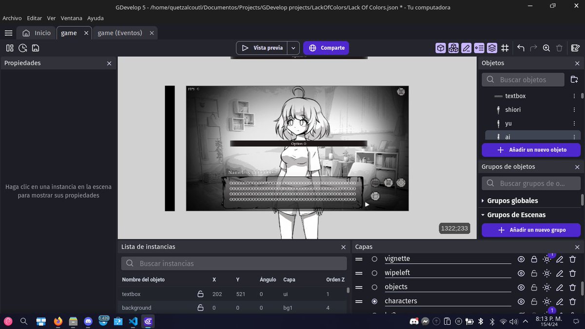 ElQuetzalcoutl's tweet photo. Una cosa curiosa que hay y que nadie me pregunto XD

Es que yo estaba intentando hacer #LackOfColors en #GDevelop y también en #RenPy

Pasa que GDevelop es muy limitado cuando se trata de control de arboles de dialogo enormes

Así fue como lo deje XD https://t.co/FiQ2LJA8To