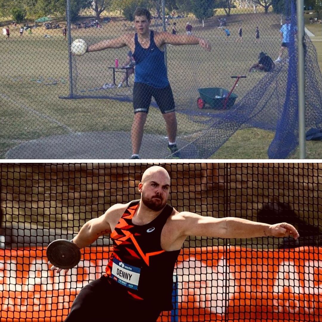 How it started versus how it’s going 🥏 We’re proud to have assisted the new Australian Discus record holder @Matty_Denny through our Local Sporting Champions grant program back in 2012. @AthsAust | @AUSOlympicTeam | @QldAcademySport