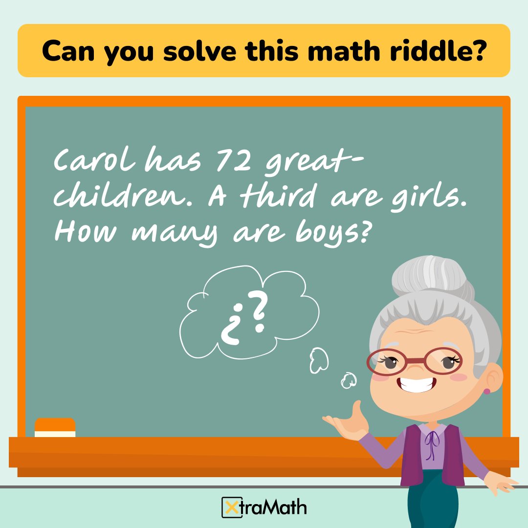 🎉  It's time to exercise your math brain! 🧠 Can you solve this #MondayMathTrivia riddle? Reply with your answer!
.
.
.
.
.
.
#MathChallenge #MrC #BrainTeaser #XtraMath #riddle #MathBrain #Challenge #IteachMath