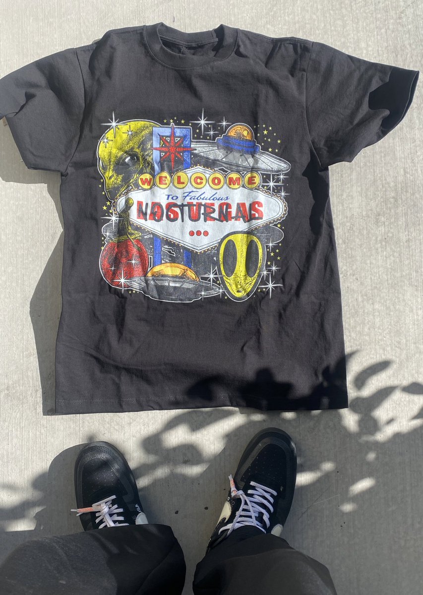 NCTLBRAND's tweet photo. NOCTURNAL VEGAS TEE Sample dropping soon ‼️👽✨ https://t.co/LPybu81Czm