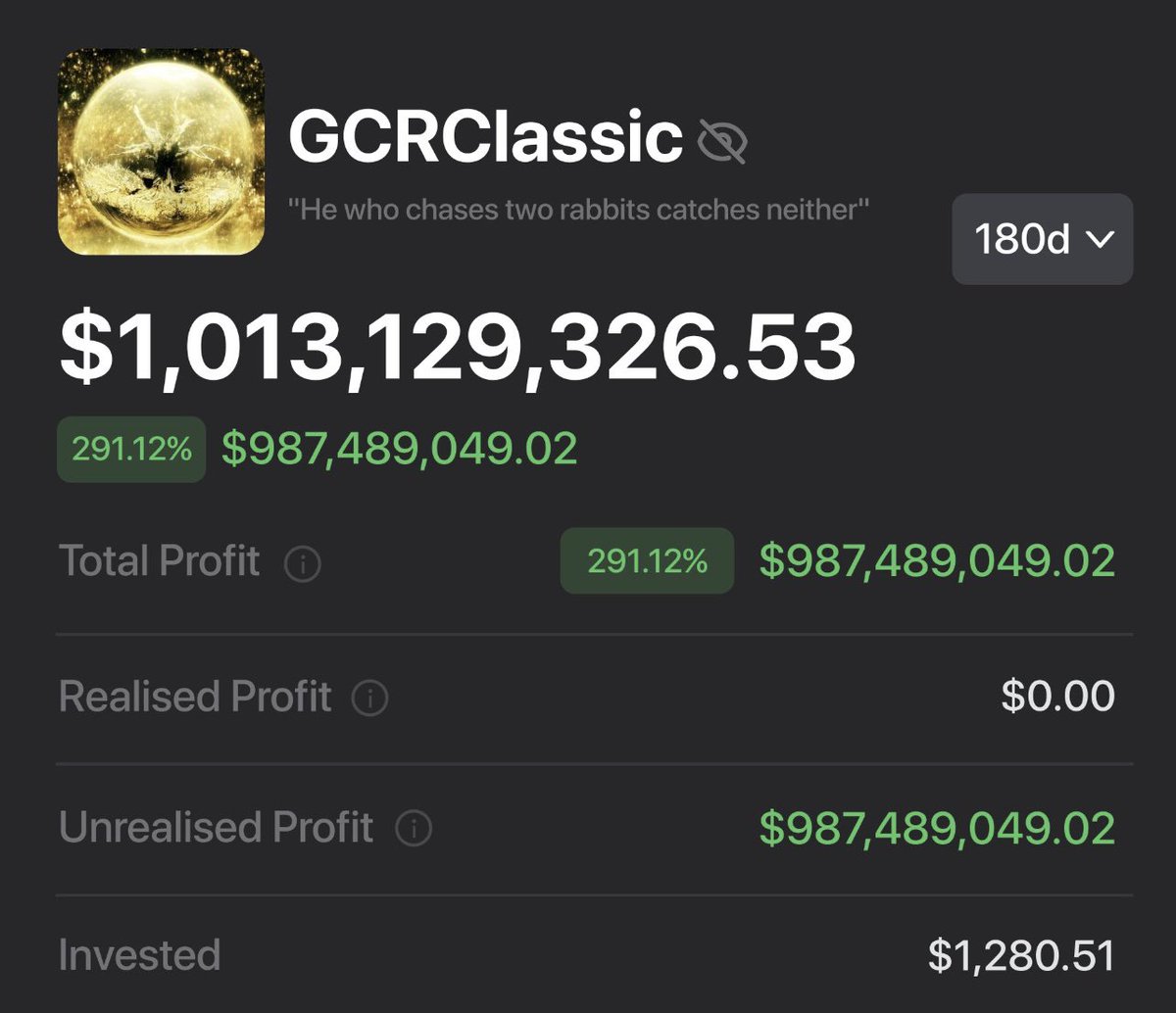 The greatest trader the world has ever seen.