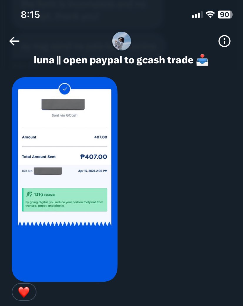 thank you so much for another successful transaction🫶🏻 #lunatradesx <a href="/lunatradesx/">luna || open paypal to gcash trade 📥</a>