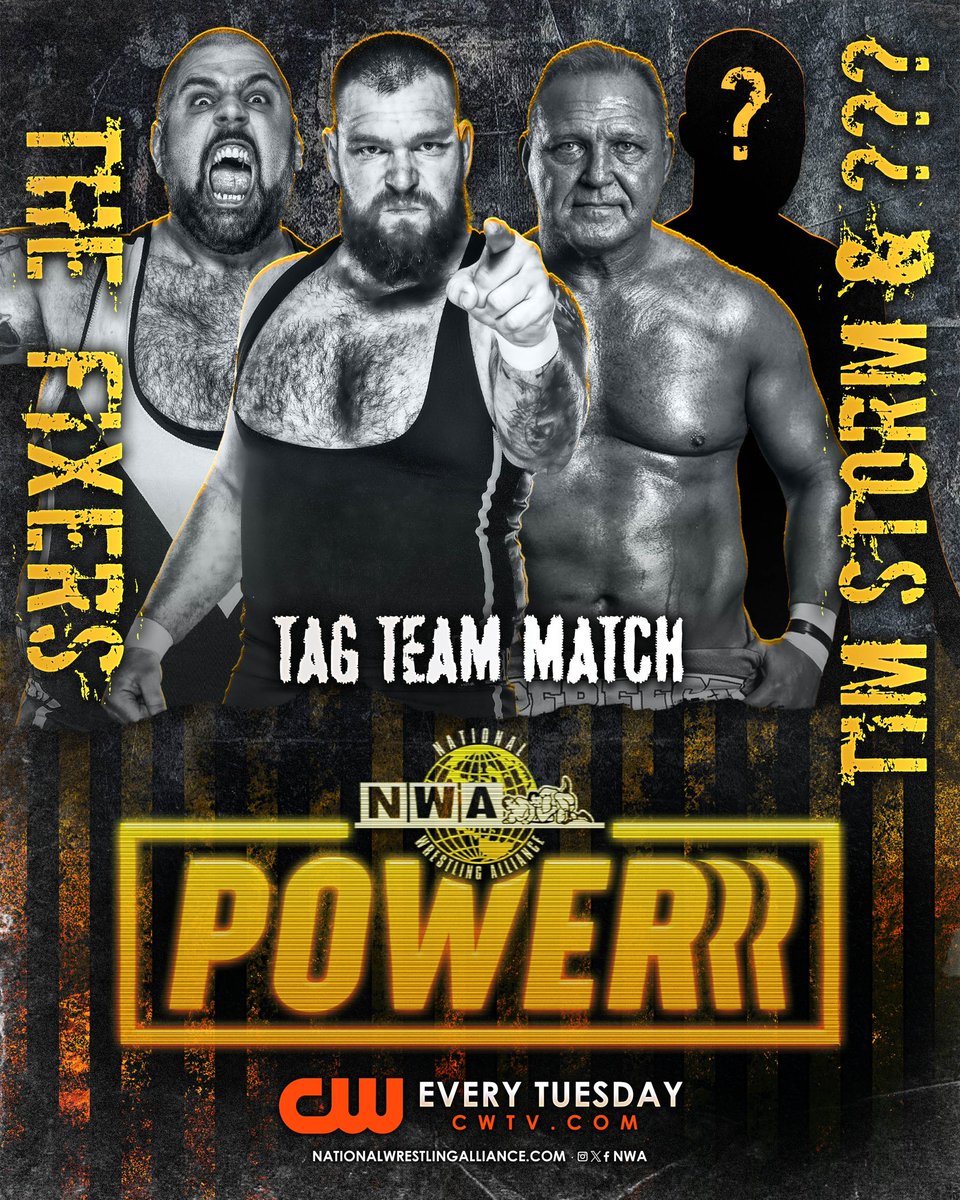 WreckingBall75's tweet photo. Reminder: The Fixers return to the NWA Tomorrow for FREE on the CW App! First round of the NWA United States Tag Team Title Tournament!
#nwa #nwapowerrr #nwa76 #fixers #fixersrule https://t.co/6f5HDtbwxF