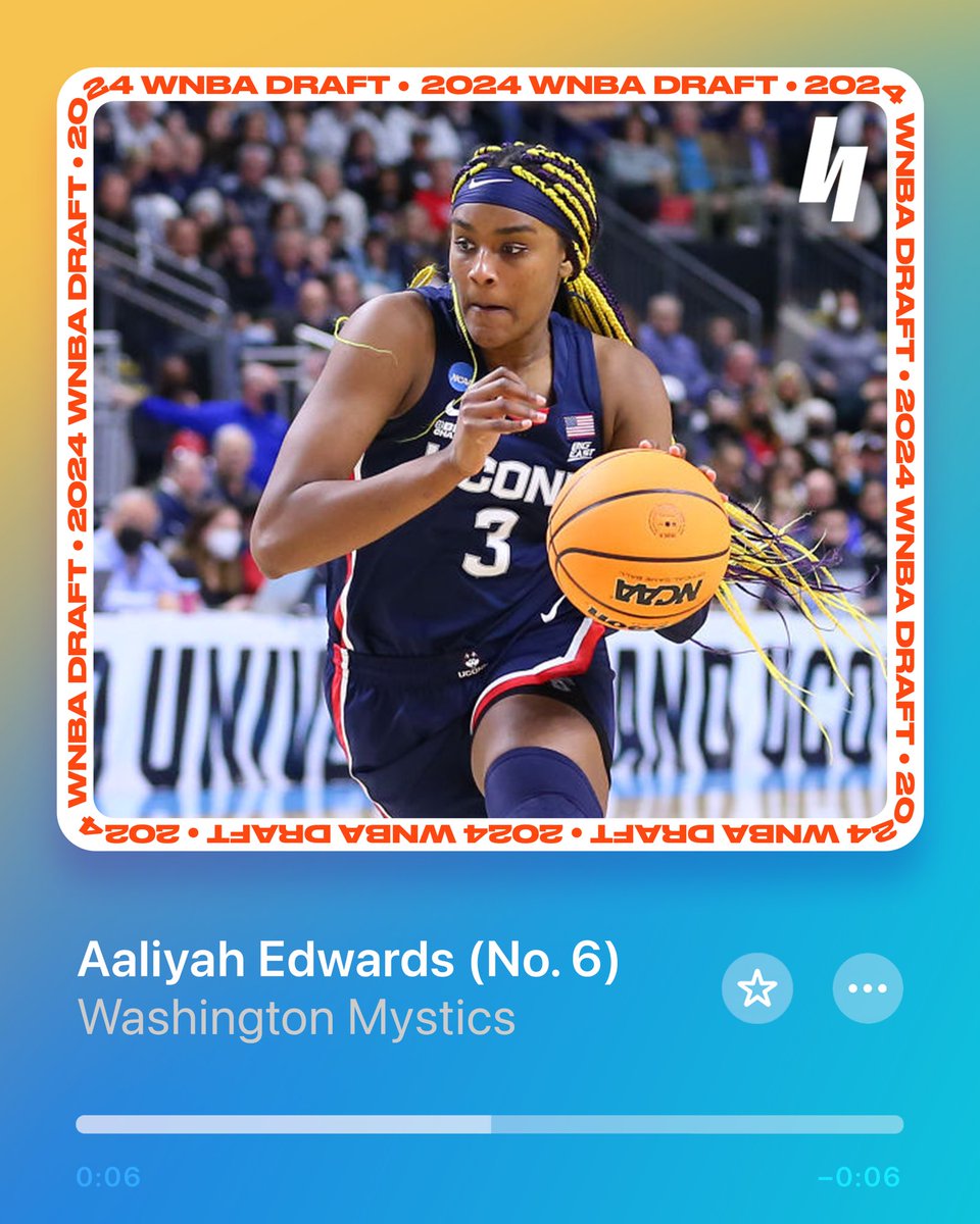 From Canada to D.C., Aaliyah Edwards is a @WashMystics as the No. 6 pick! 🔥