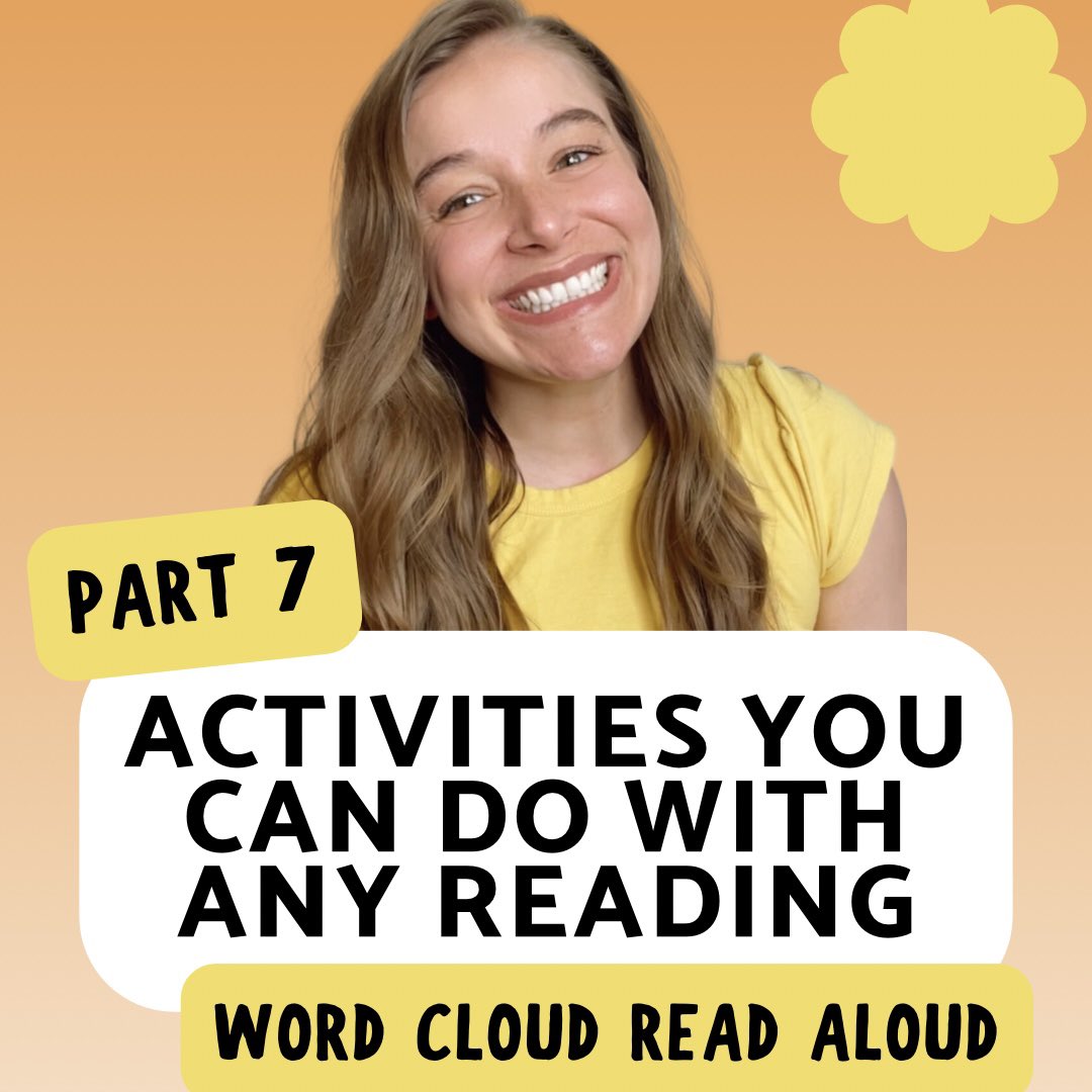 Next up in this series of activities you can do with any reading - Word Cloud Read Aloud!

instagram.com/reel/C5zRhlOy2…