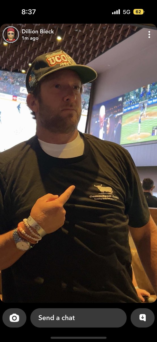 spidy83's tweet photo. @stoolpresidente 1.) from the owner and ceo of cummspott cattle congrats on the heater you’ve been in 2.) thanks again for putting on the shirt for a picture made the whole trip. https://t.co/3CIIApWuOR