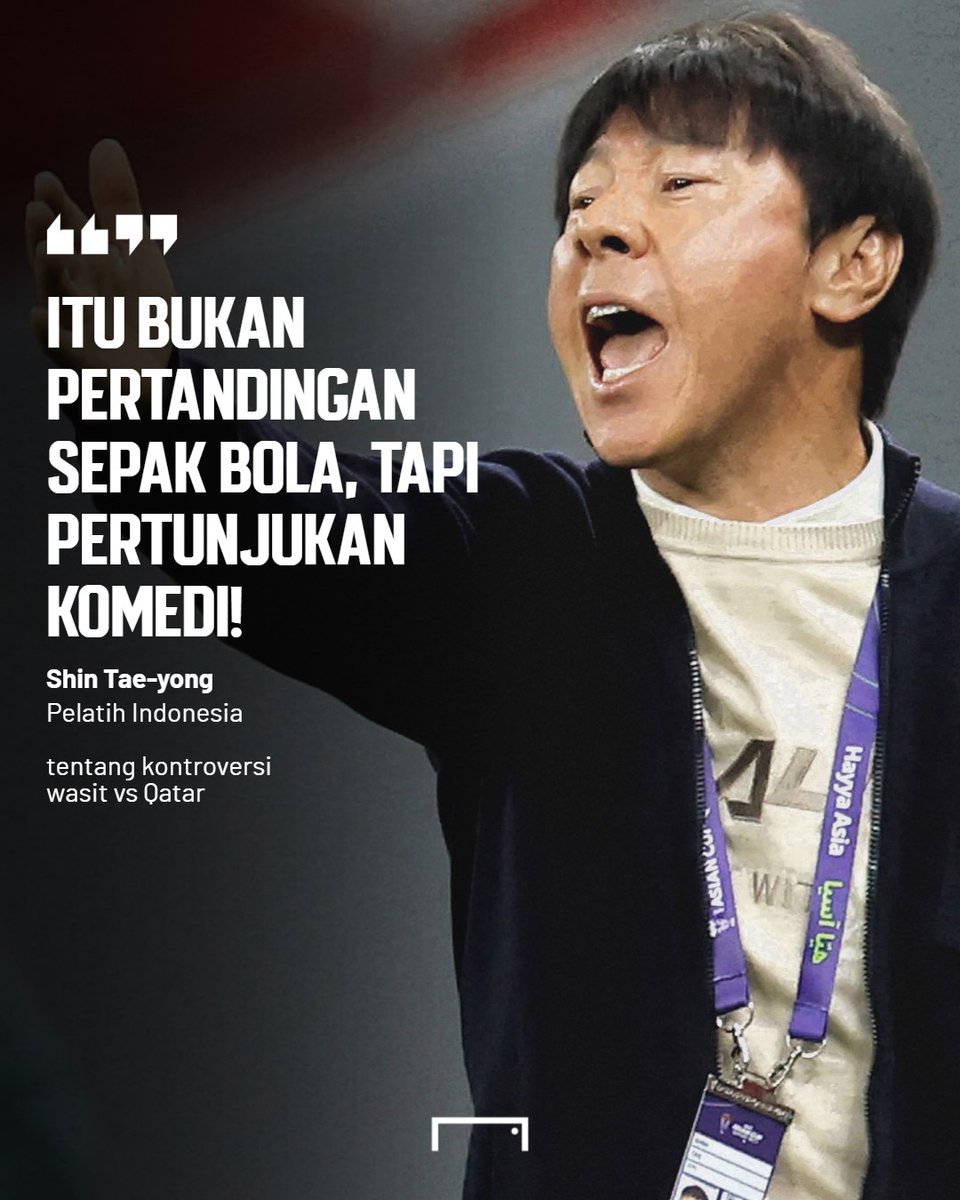 𝗟𝗔𝗪𝗔𝗞❗ 🤡

Shin Tae-yong tak kuasa menutupi amarahnya terkait kepemimpinan kontroversial wasit Nasrullo Kabirov dalam kekalahan Indonesia 2-0 dari tuan rumah Qatar di laga pertama Piala Asia U-23 2024 😡

#PialaAsiaU23 #AFCU23 #TimnasIndonesia