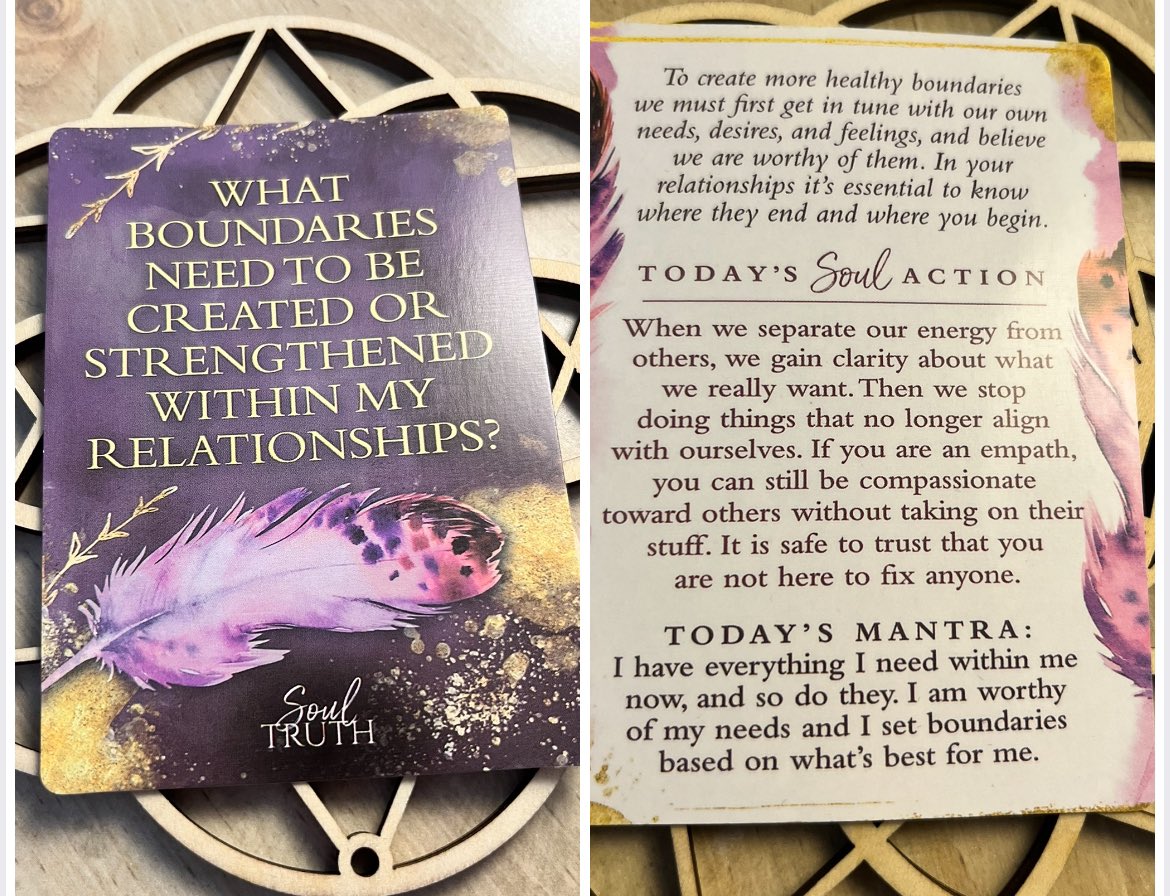 Todays soul truth message 
May it find you when you need it 

#soultruth #soultruthmessage #message  #dailymessage #dailyoracle #oracle #oraclecards #dailyoraclecard