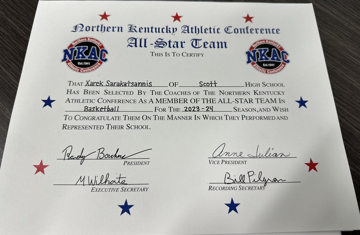 Steph Sarakatsannis (@sansas31) on Twitter photo We are thrilled to announce that Xarek <a href="/sarakatsannis/">Xarek Sarakatsannis</a> has been selected to the NKAC All-Star Team! We are so proud of him. Such a great role model!
Clean sweep for his Senior Season
NKAC All Star Team,
All-Conference Team (9th),
All-Conference Team (10th) @Scotteaglebball We are thrilled to announce that Xarek <a href="/sarakatsannis/">Xarek Sarakatsannis</a> has been selected to the NKAC All-Star Team! We are so proud of him. Such a great role model!
Clean sweep for his Senior Season
NKAC All Star Team,
All-Conference Team (9th),
All-Conference Team (10th) @Scotteaglebball