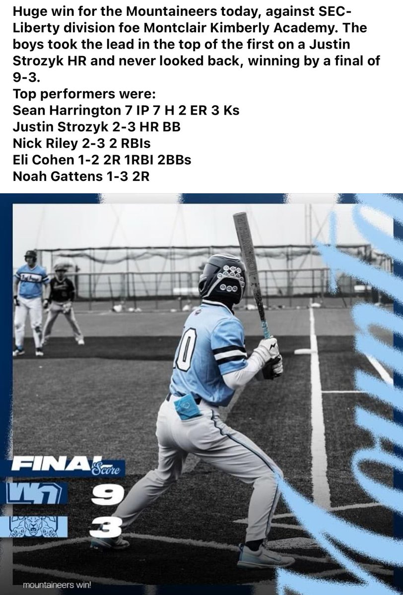 WOHS Mountaineers Baseball tweet media