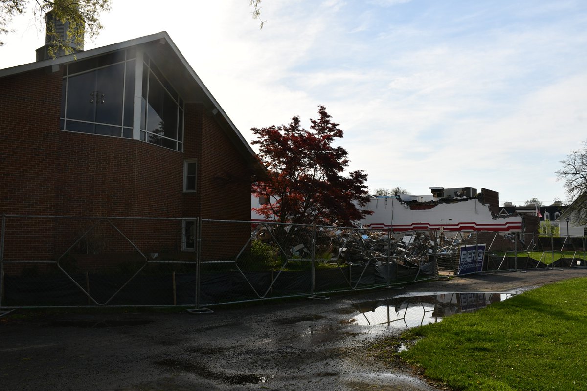 Update: Work to raze the Annex is officially underway with the first day of demolition complete. Crews started work this morning and have already made good progress. The work will take place Monday-Friday from 7 a.m.-4 p.m. and is expected to be complete at the end of May.