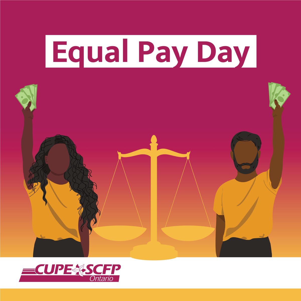 Equal Pay Day this year is April 16, 2024. It symbolizes how far into 2024 the average woman must work to earn what the average man earned in 2023. Learn more about the coalition work taking place, find resources, and ways to take action here: equalpaycoalition.org
