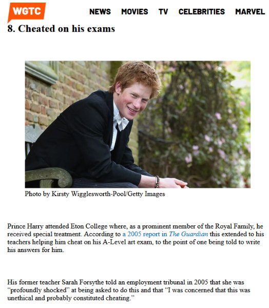 To those who don't believe THIS DUNCE #FOHarry has been protected and coddled by Daddy all his life - he was helped to cheat because they knew he couldn't pass without it. Teacher testified in front of tribunal. #HarryisaTraitor