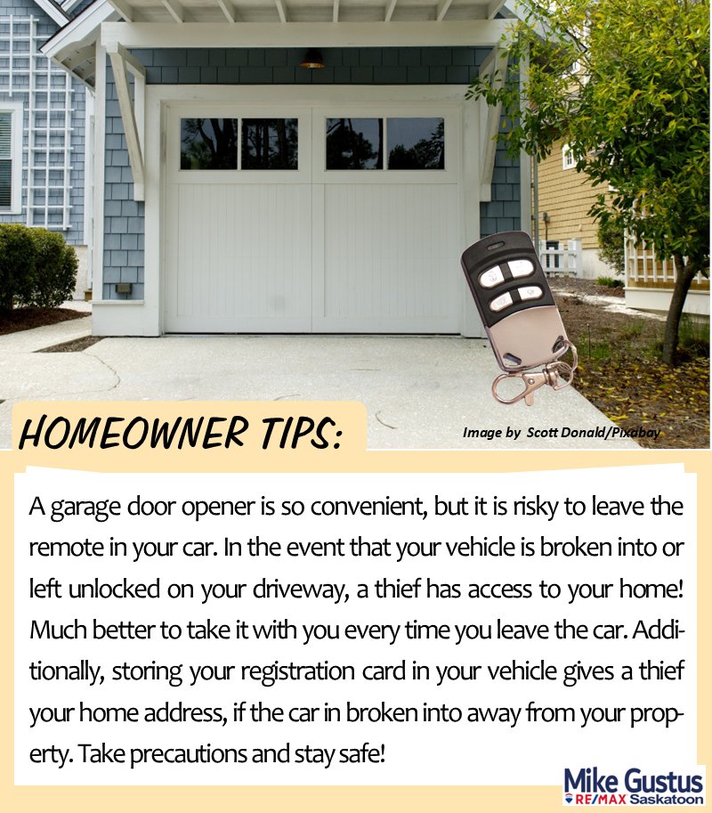 TIP TUESDAY! A crime prevention tip this week....
#TuesdayTip #HomeownerTips #RemoteOpener #PreventCrime #BeSafe #ThiefProof #ProtectYourHome