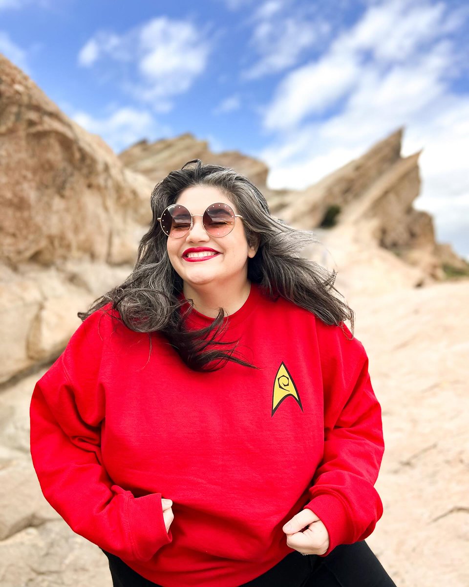 Exploring the final frontier of fashion in this #StarTrek sweater 🚀🖖 bit.ly/3W3RXWz 📸 qfacepaint #HUCommunity